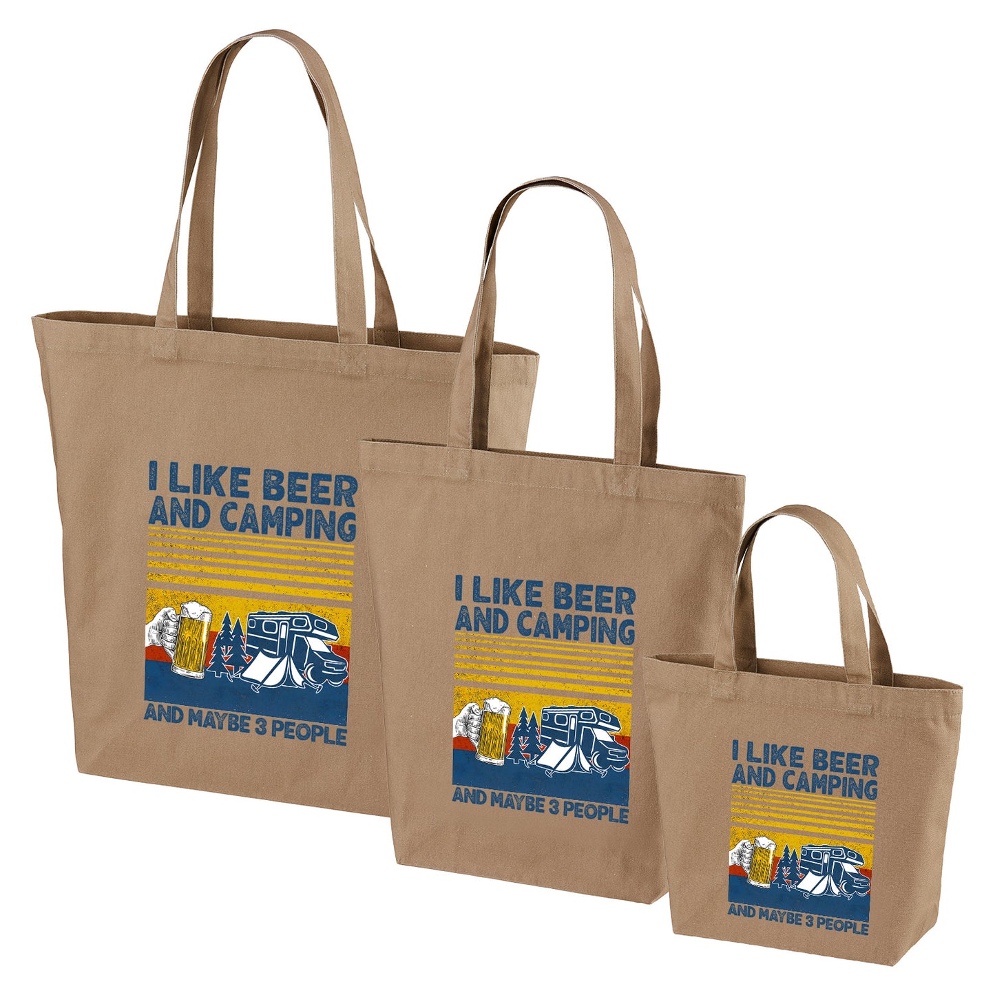 「I LIKE BEER AND CAMPING」トートバッグ｜ビール・ゴルフ好きへのプレゼント | Drunkmode