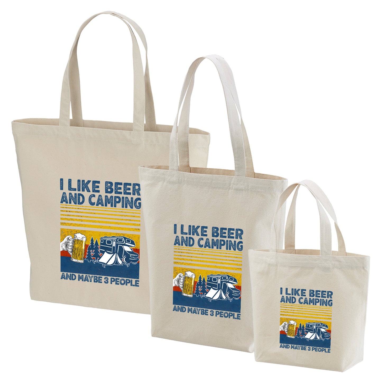 「I LIKE BEER AND CAMPING」トートバッグ｜ビール・ゴルフ好きへのプレゼント | Drunkmode