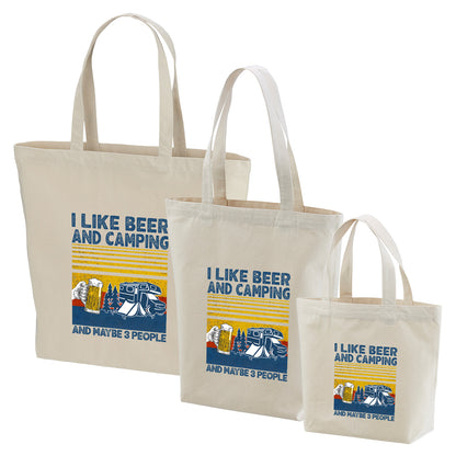 「I LIKE BEER AND CAMPING」トートバッグ｜ビール・ゴルフ好きへのプレゼント | Drunkmode