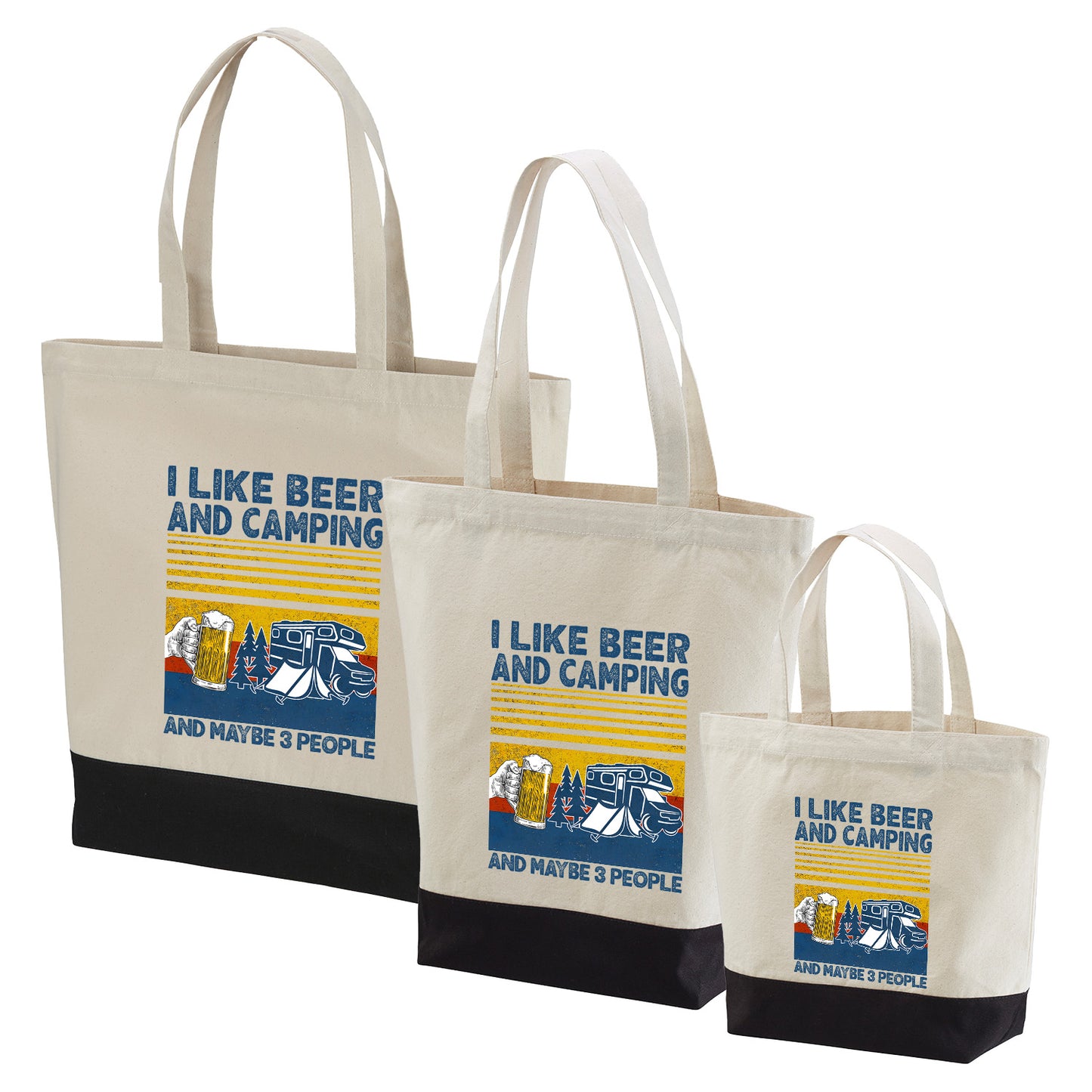 「I LIKE BEER AND CAMPING」トートバッグ｜ビール・ゴルフ好きへのプレゼント | Drunkmode
