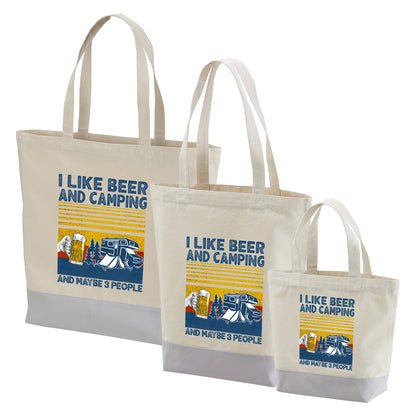 「I LIKE BEER AND CAMPING」トートバッグ｜ビール・ゴルフ好きへのプレゼント | Drunkmode