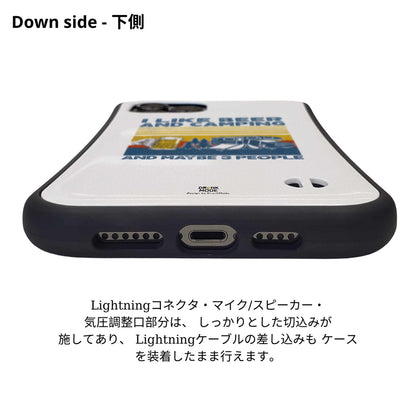 「I LIKE BEER AND CAMPING」iPhoneケース おもしろデザイン｜酒好きに人気のDrunkmodeスマホケース｜ビール・焼酎・日本酒・ウイスキー好きにおすすめ｜プレゼントにも◎