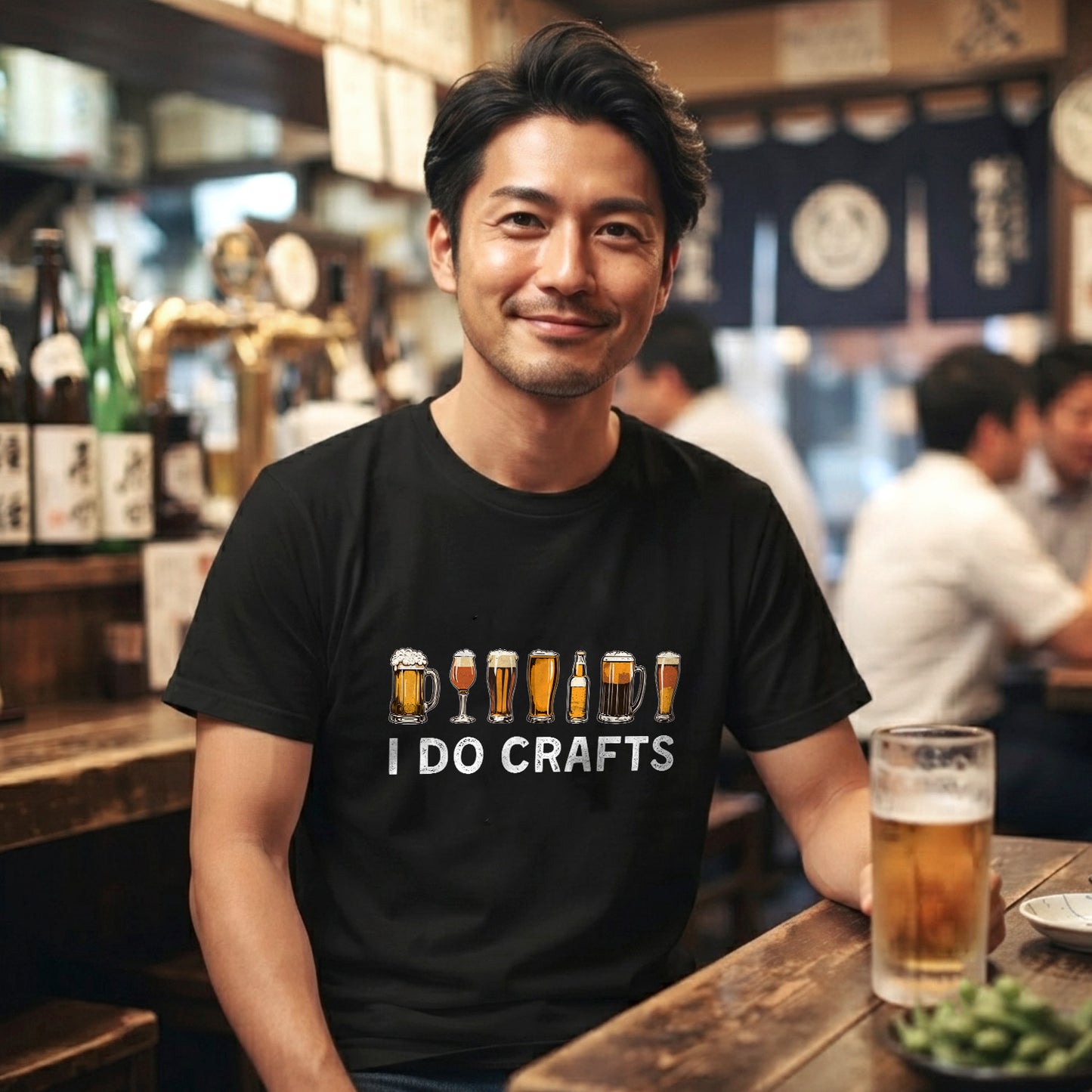 「 I DO CRAFTS 」誕生日プレゼントにも最適！居酒屋・飲み会で話題の面白tシャツ｜日本酒・ビール・焼酎・ウイスキー好きにおすすめ