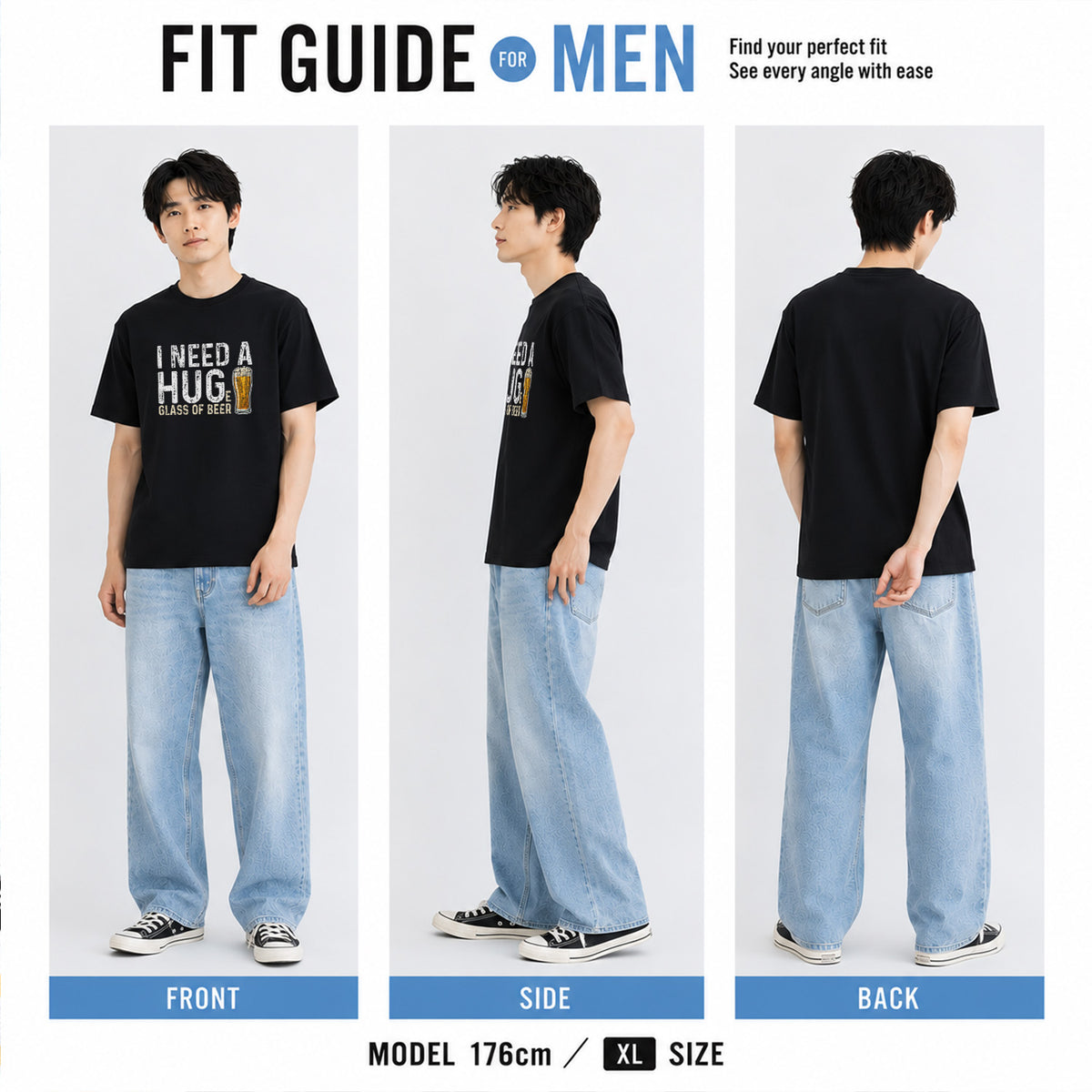 I Need A Huge Glass Of Beer Tシャツ ｜ ビール好き・お酒・おもしろ・英語 ジョークに人気