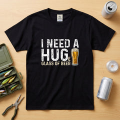 I Need A Huge Glass Of Beer Tシャツ ｜ ビール好き・お酒・おもしろ・英語 ジョークに人気