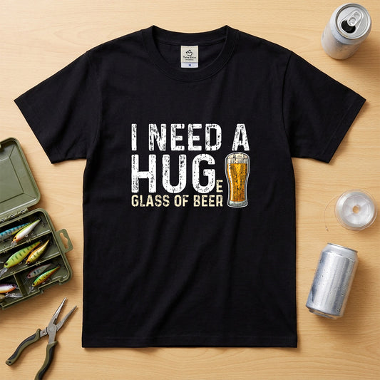 I Need A Huge Glass Of Beer Tシャツ ｜ ビール好き・お酒・おもしろ・英語 ジョークに人気