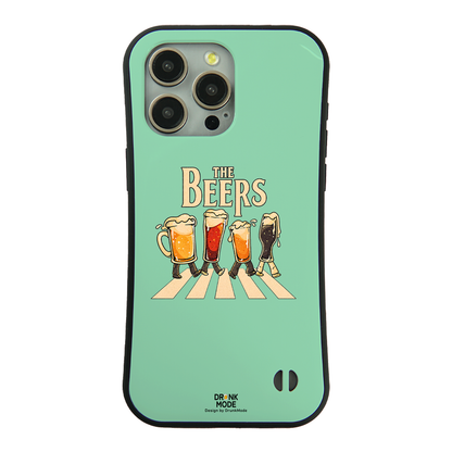 「THE BEERS 橫断歩道」iPhoneケース おもしろデザイン｜酒好きに人気のDrunkmodeスマホケース｜ビール・焼酎・日本酒・ウイスキー好きにおすすめ｜プレゼントにも◎