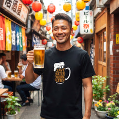 「 Save Water Drink Beer - ビールは水分補給」誕生日プレゼントにも最適！居酒屋・飲み会で話題の面白tシャツ｜日本酒・ビール・焼酎・ウイスキー好きにおすすめ