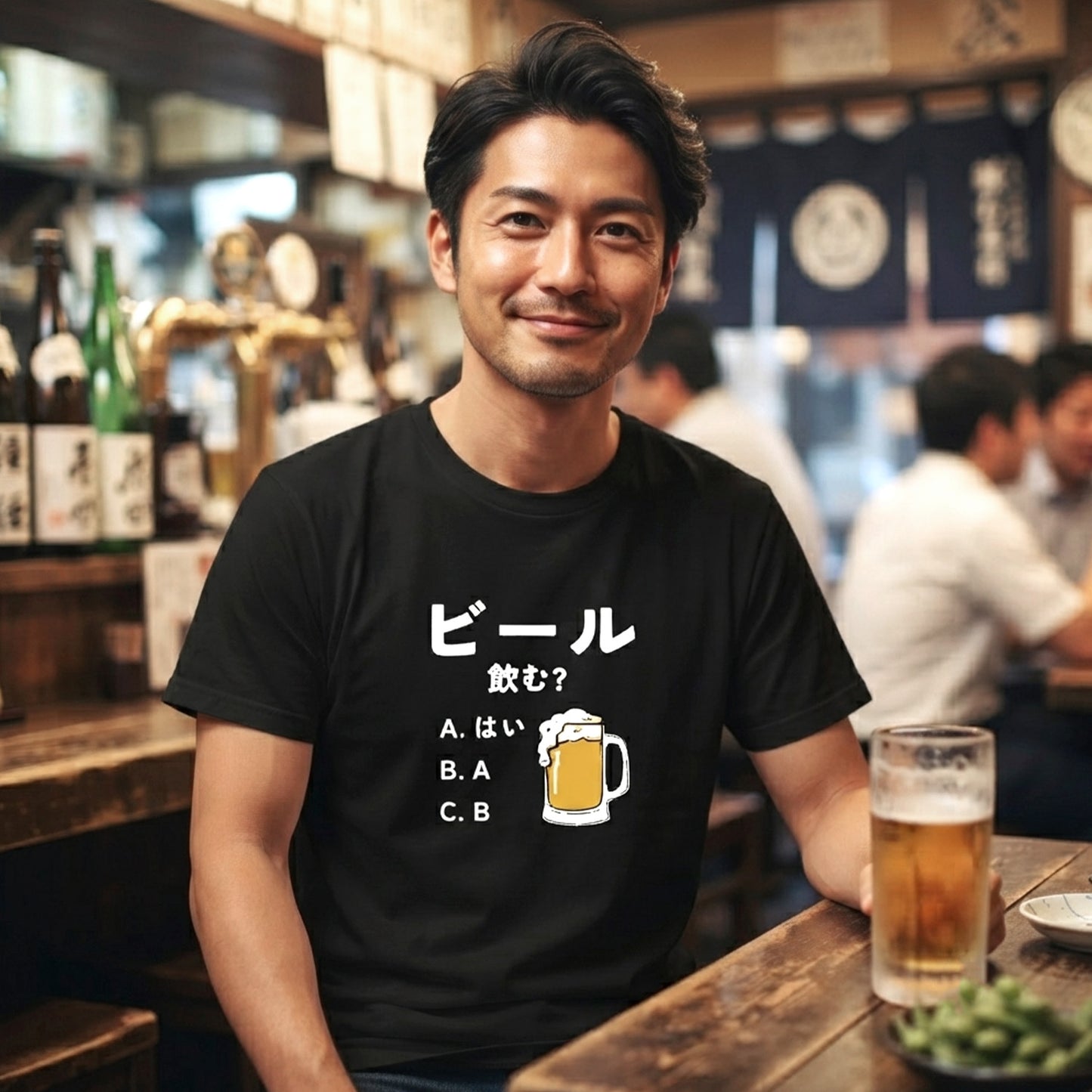 「ビール飲む？」誕生日プレゼントにも最適！居酒屋・飲み会で話題の面白tシャツ｜日本酒・ビール・焼酎・ウイスキー好きにおすすめ
