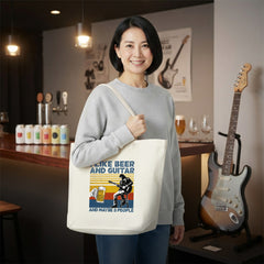「I LIKE BEER AND GUITAR」トートバッグ｜ビール・ギター好きへのプレゼント | Drunkmode