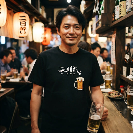 月曜日金曜日 スティックマン｜飲み会で話題の面白Tシャツ【S–3XL】