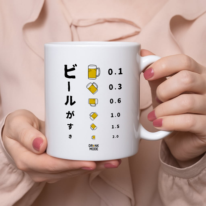マグカップ ビールイラスト ビールが好き｜ビール好きにおすすめのおもしろ食器 プレゼントにも最適