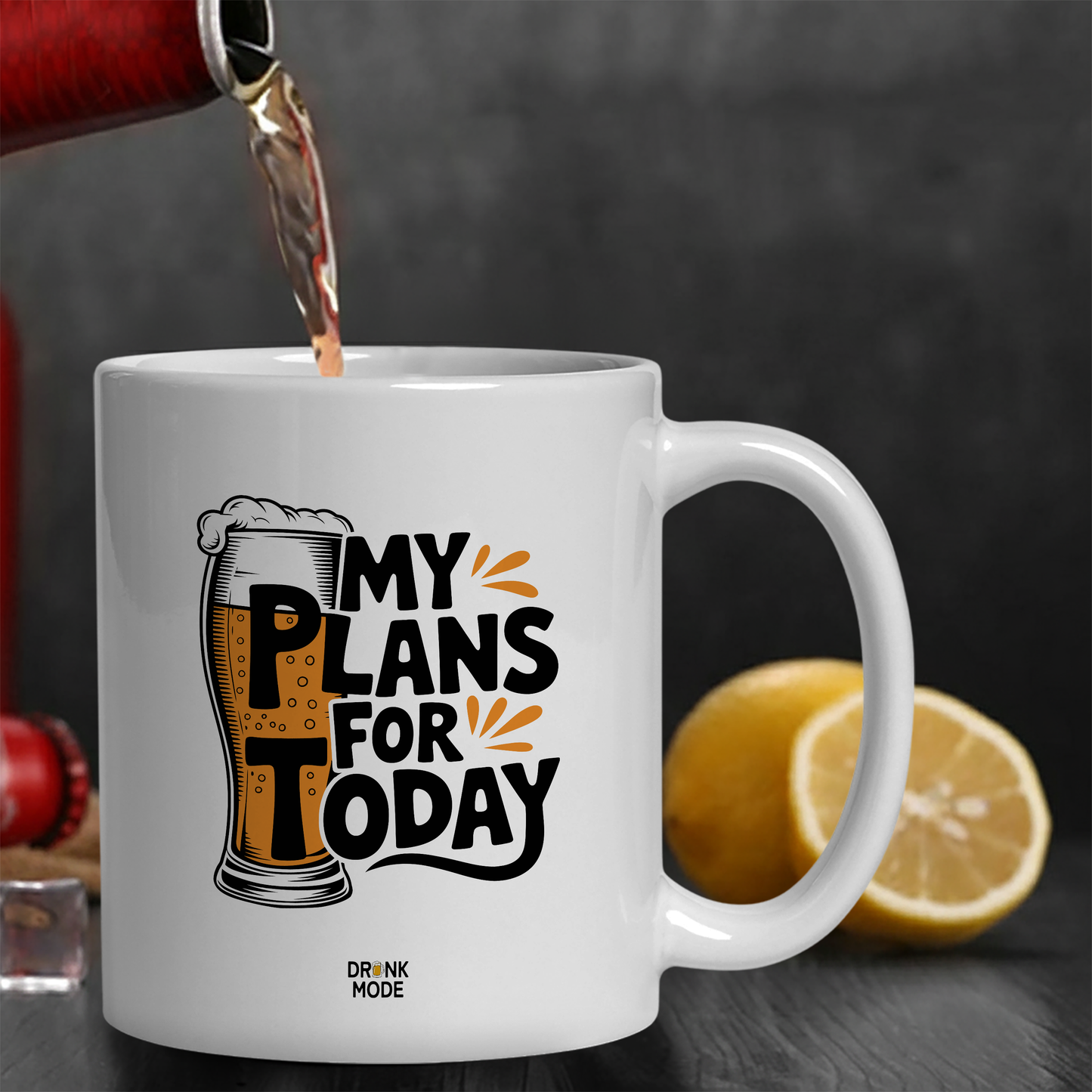 マグカップ ビールイラスト My Plans Today｜ビール好きにおすすめのおもしろ食器 プレゼントにも最適