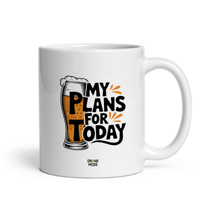 マグカップ ビールイラスト My Plans Today｜ビール好きにおすすめのおもしろ食器 プレゼントにも最適