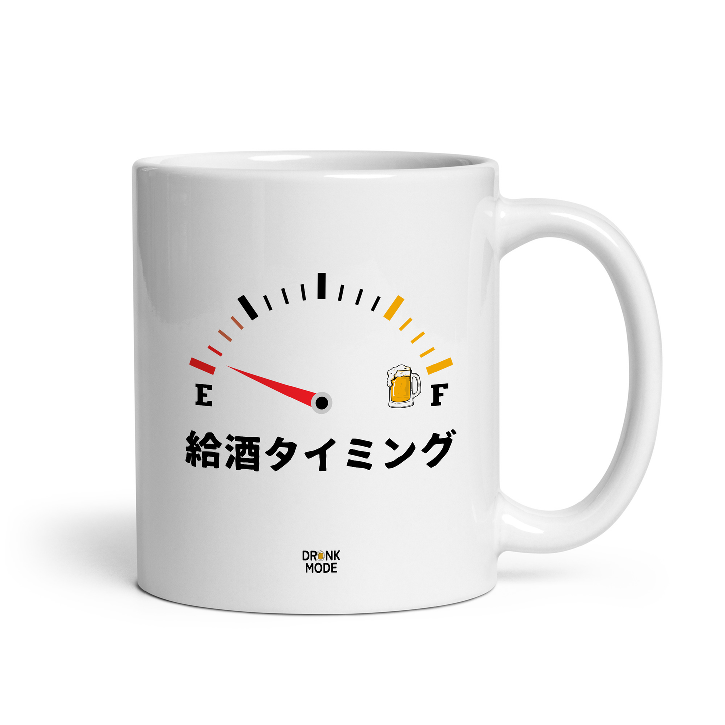 マグカップ ビールイラスト 給酒タイミング｜ビール好きにおすすめのおもしろ食器 プレゼントにも最適