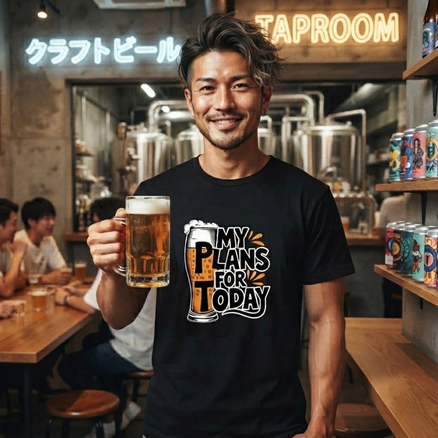 「MY PLANS FOR TODAY」面白Tシャツ｜居酒屋・飲み会・誕生日プレゼントに最適