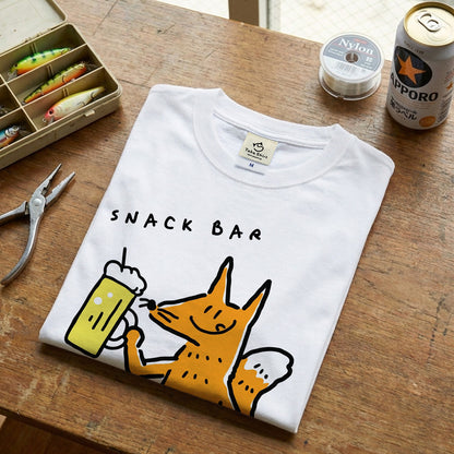 SNACK BAR KITSUNE IRO | 昭和レトロ風 スナックきつねいろ 面白Tシャツ【飲み会・イベントに最適】