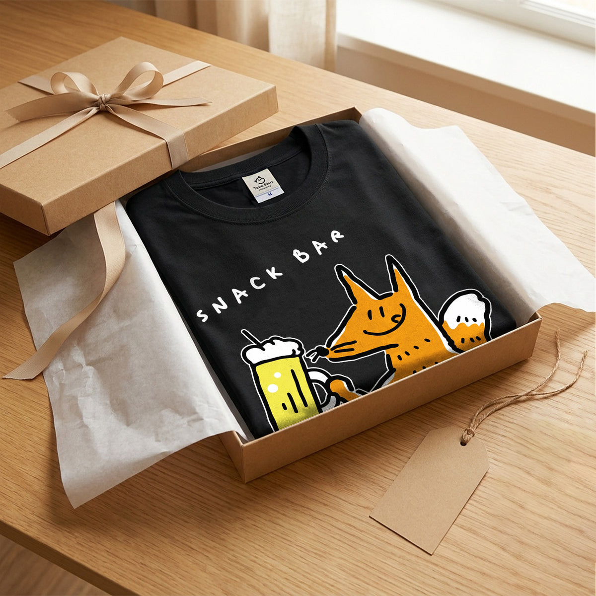 SNACK BAR KITSUNE IRO | 昭和レトロ風 スナックきつねいろ 面白Tシャツ【飲み会・イベントに最適】