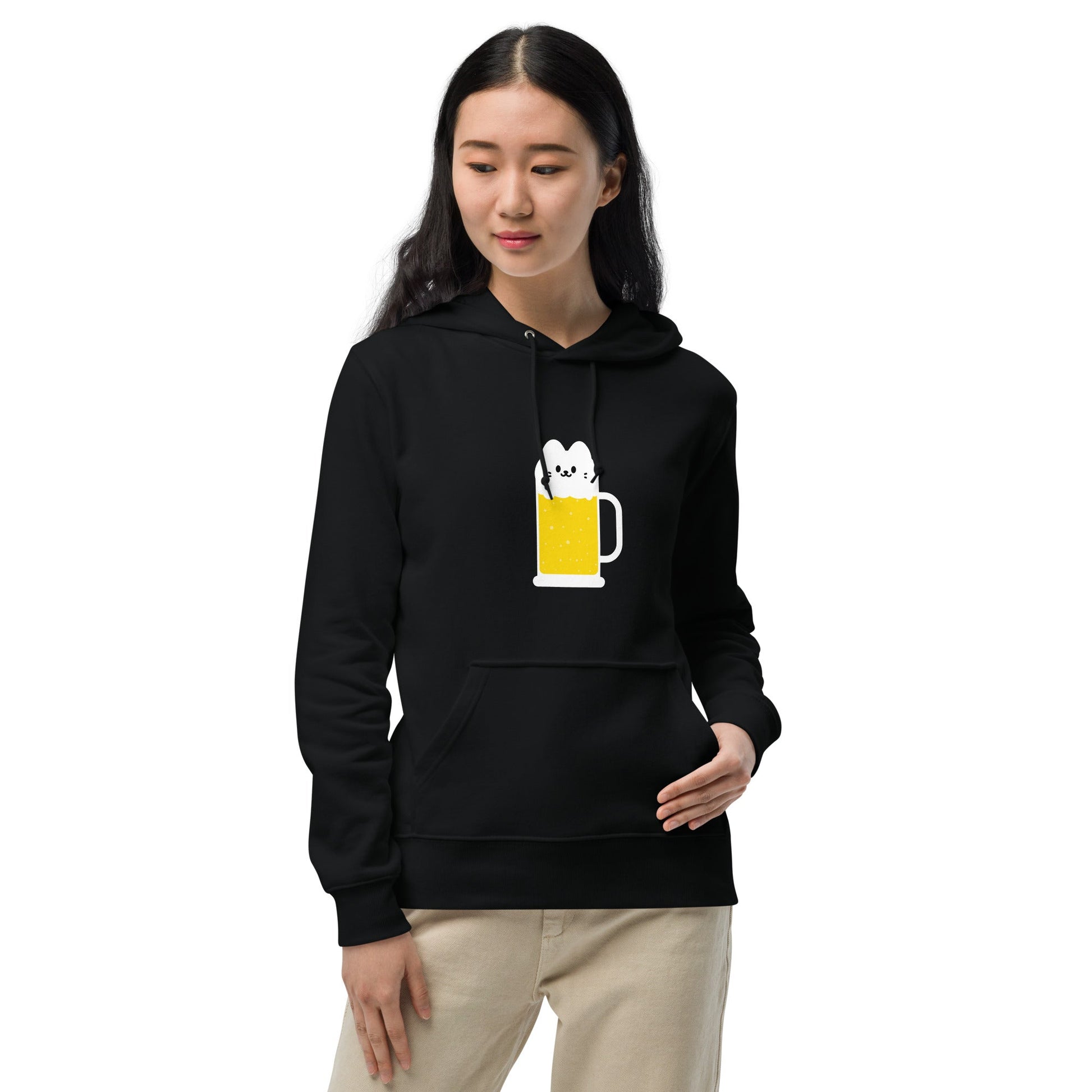 猫 パーカー ねこ かわいい 猫イラスト にゃんこビール.