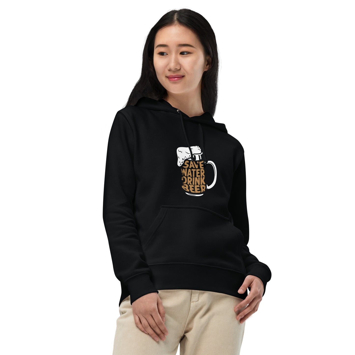 「Save Water Drink Beer - ビールは水分補給」誕生日プレゼントにも最適！居酒屋・飲み会で話題の面白パーカー｜日本酒・ビール・焼酎・ウイスキー好きにおすすめ