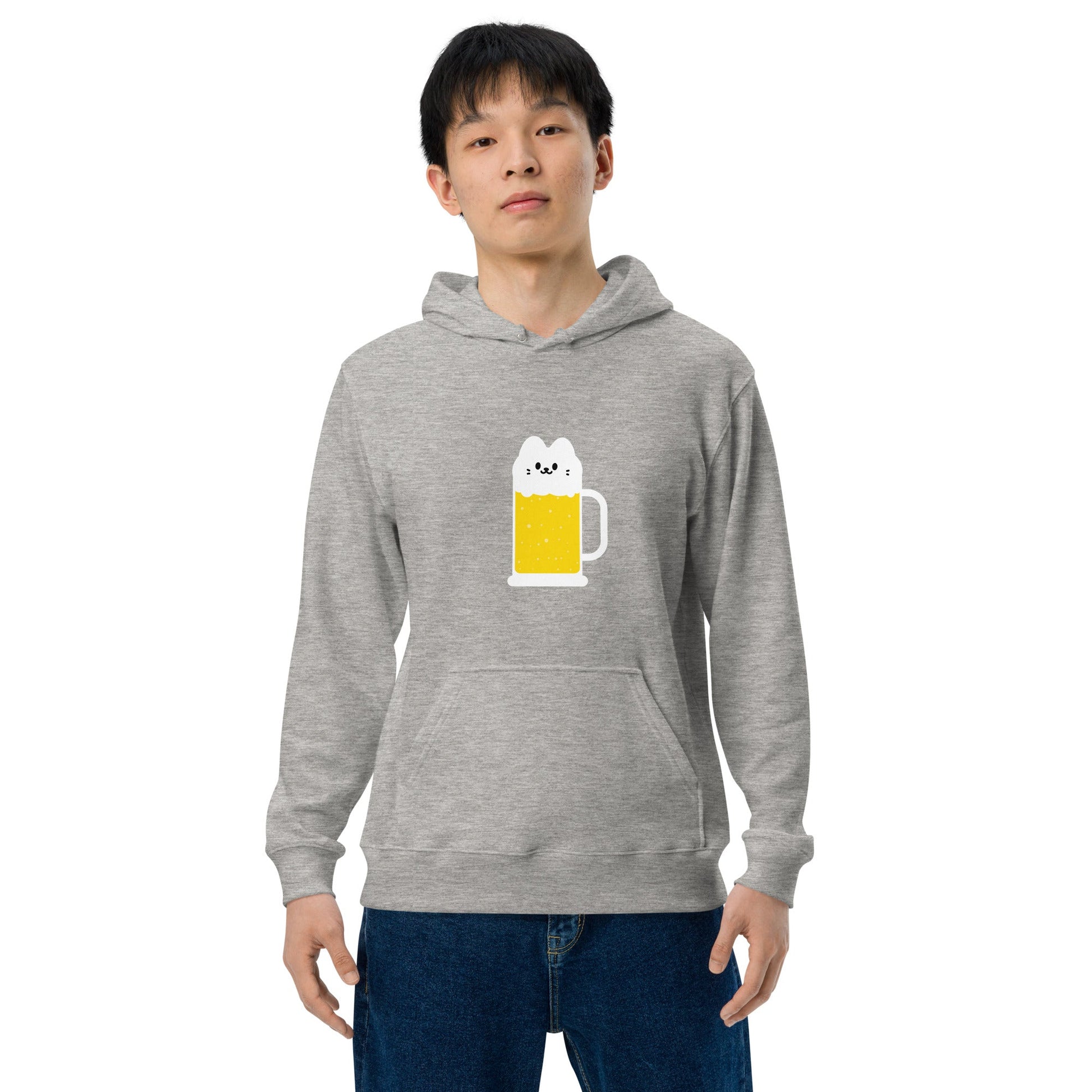 猫 パーカー ねこ かわいい 猫イラスト にゃんこビール.