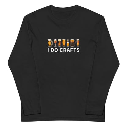 「 I DO CRAFTS」誕生日プレゼントにも最適！居酒屋・飲み会で話題の面白長袖tシャツ｜日本酒・ビール・焼酎・ウイスキー好きにおすすめ