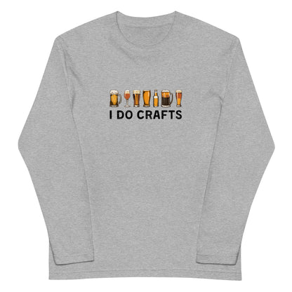 「 I DO CRAFTS」誕生日プレゼントにも最適！居酒屋・飲み会で話題の面白長袖tシャツ｜日本酒・ビール・焼酎・ウイスキー好きにおすすめ