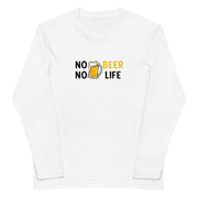 「 NO BEER NO LIFE 」誕生日プレゼントにも最適！居酒屋・飲み会で話題の面白長袖tシャツ｜日本酒・ビール・焼酎・ウイスキー好きにおすすめ