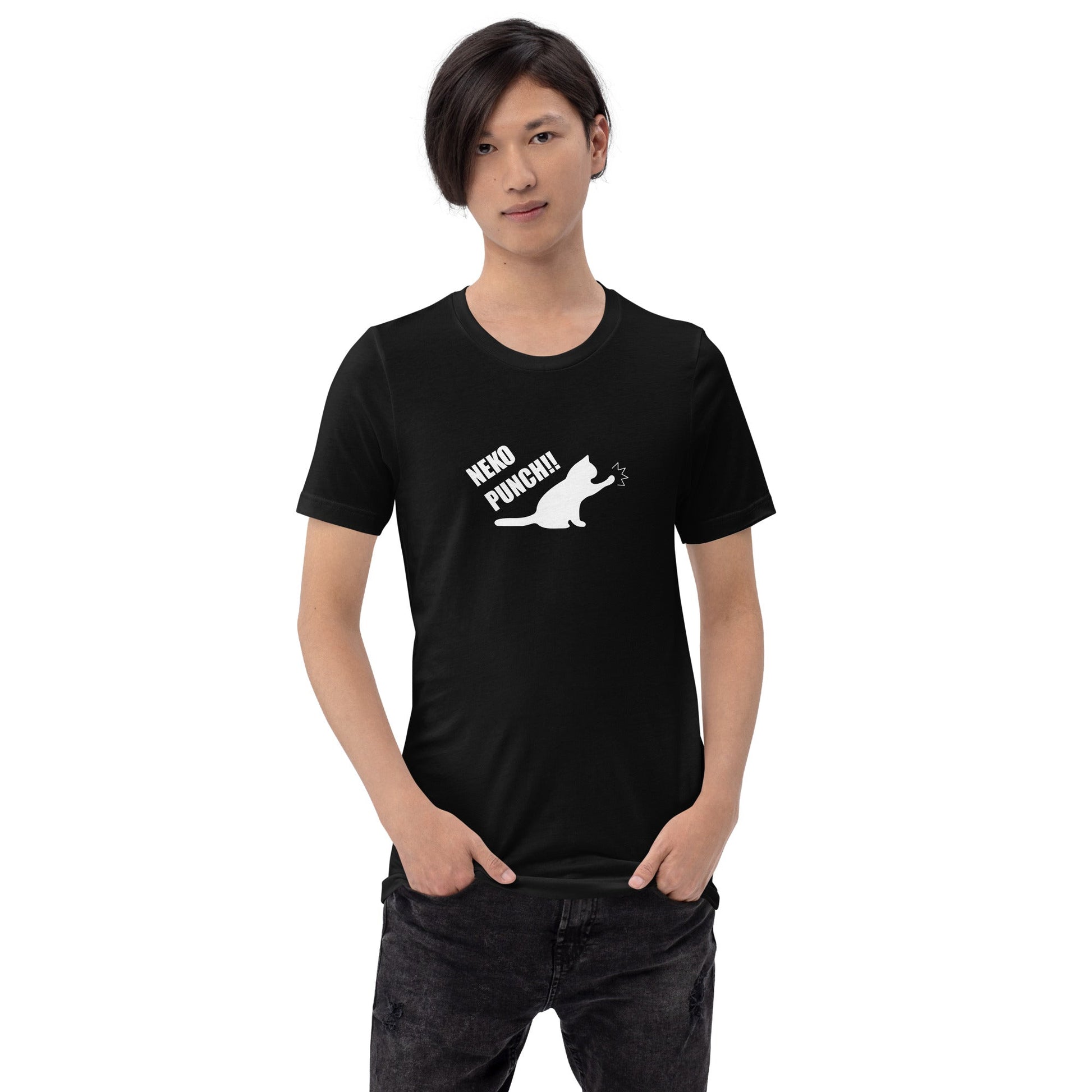 猫tシャツ ねこ 猫イラスト 猫パンチ｜アダルト&キッズサイズ.