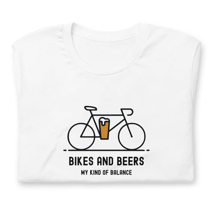 「 BIKES AND BEERS 」誕生日プレゼントにも最適！居酒屋・飲み会で話題の面白tシャツ｜日本酒・ビール・焼酎・ウイスキー好きにおすすめ